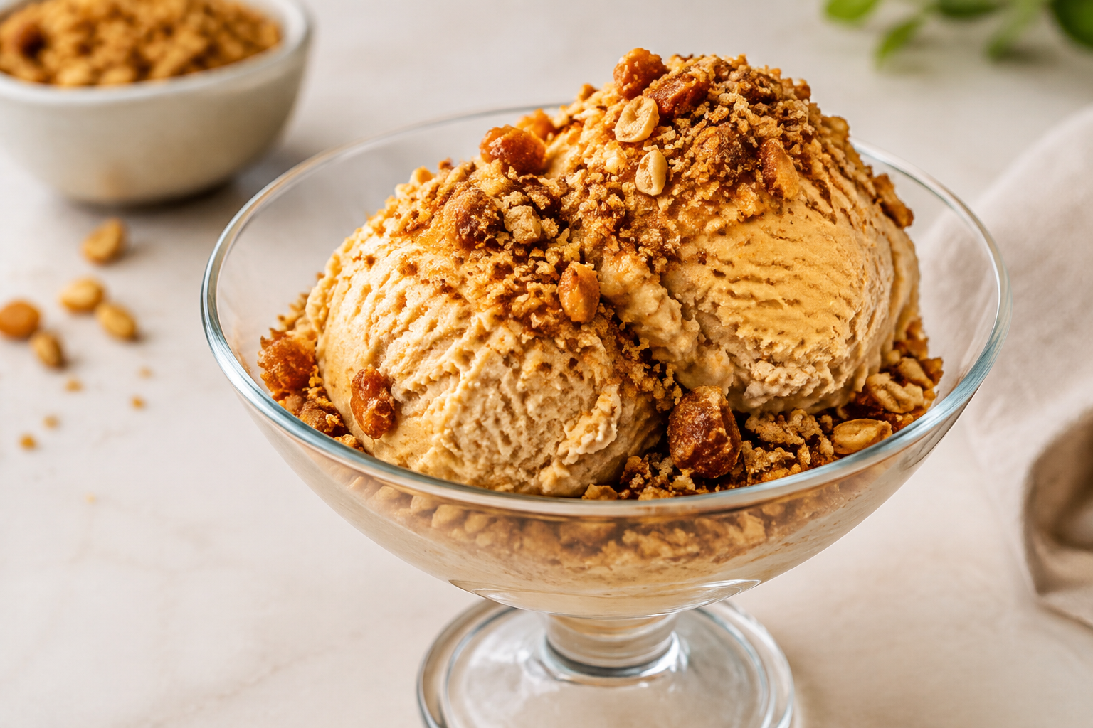 Sorvete de Doce de Leite com Amendoim Caramelizado: Receita Fácil